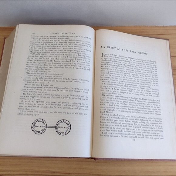 Vintage 1935 The Family Of Mark Twain Harper & Brothers Hard Cover Book - Picture 9 of 10